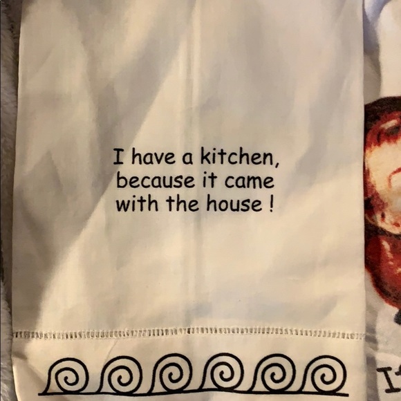 Three tea towels- different sayings-new/ washed 1x - Picture 2 of 5
